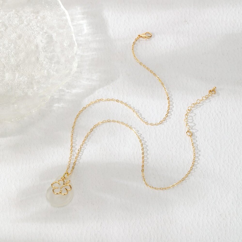 Hawaiian White Sea Glass Necklace